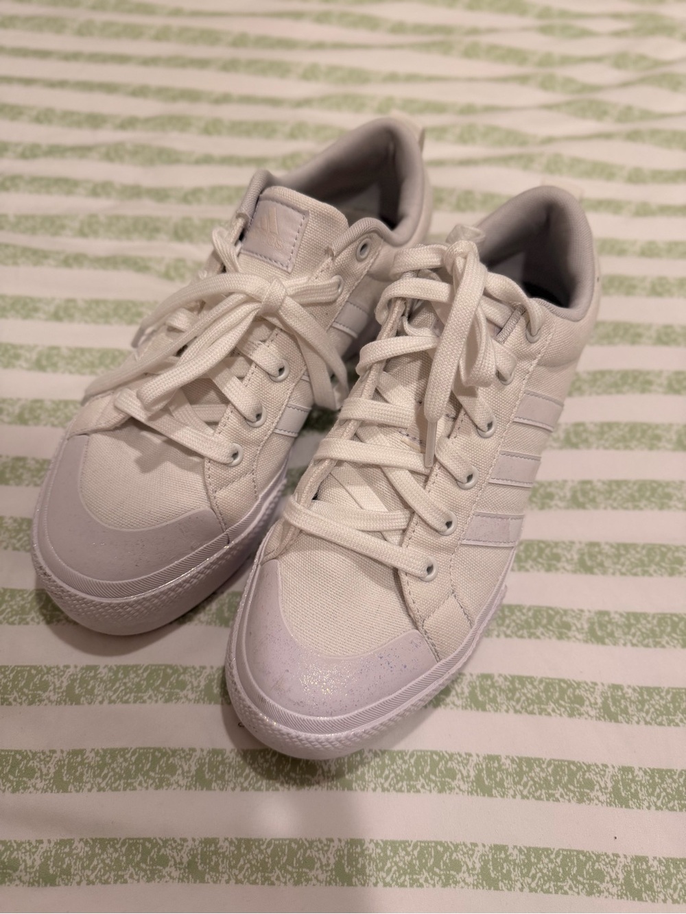 adidas White Women's Low-Top Lace-Up Sneakers